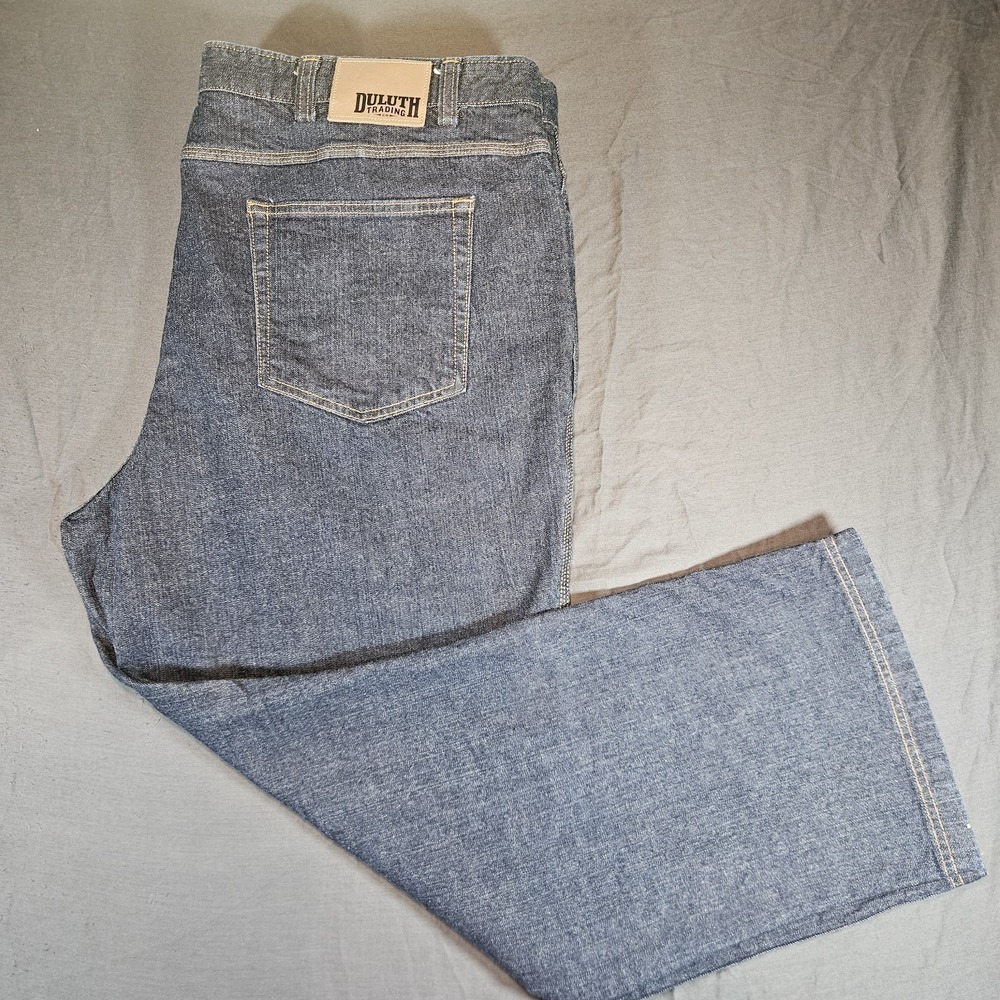Duluth Trading Flex Ballroom Jeans Mens 48X30 Regular Blue Dark Denim 5-Pocket